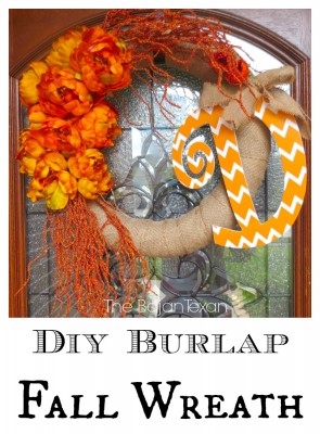 DIY Burlap Fall Wreath from Bajan Texan