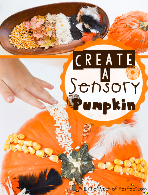 Sensory Pumpkin Craft_title 2 tall Created y A Little Pinch of Perfect