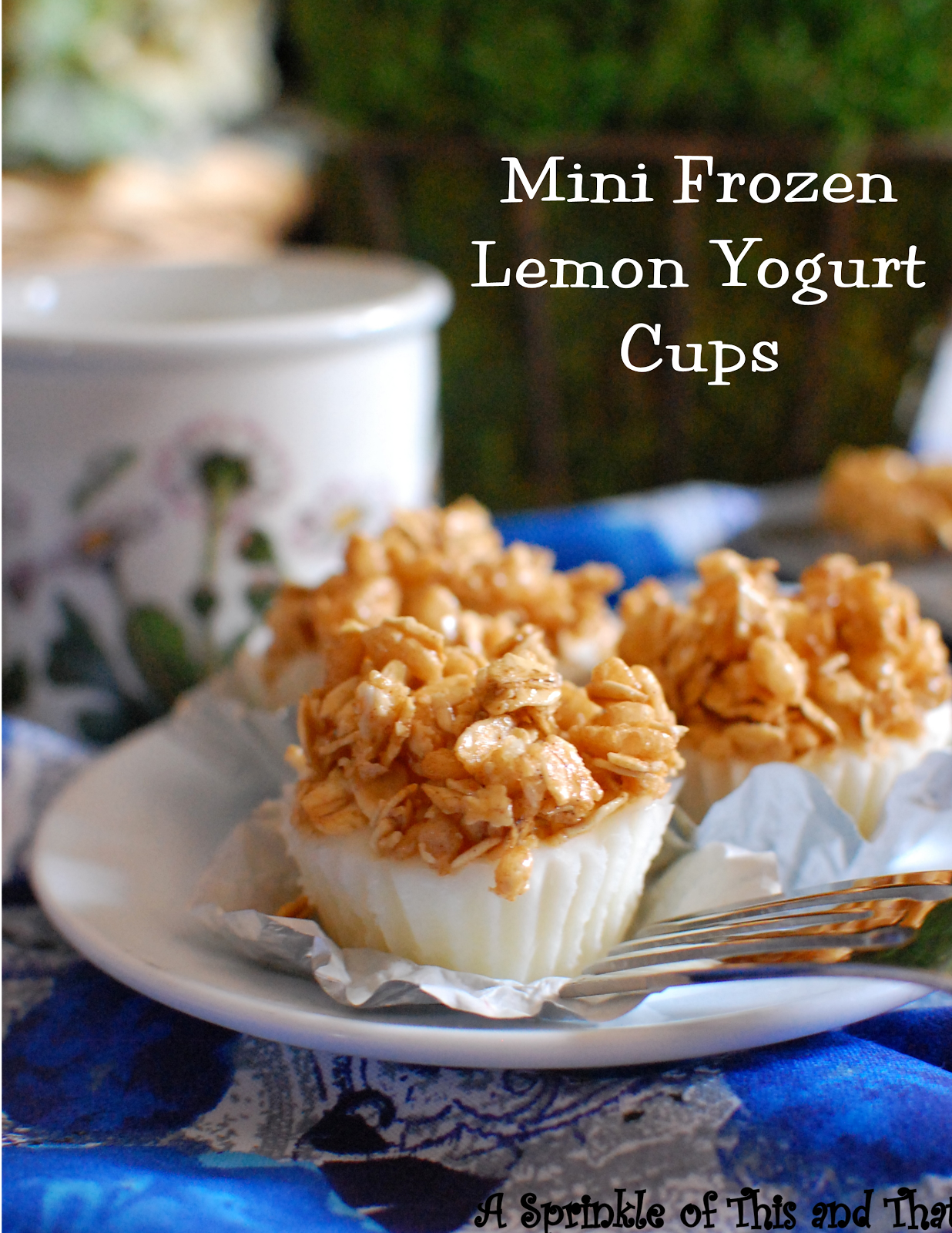 Mini Frozen Lemon Yogurt Cups