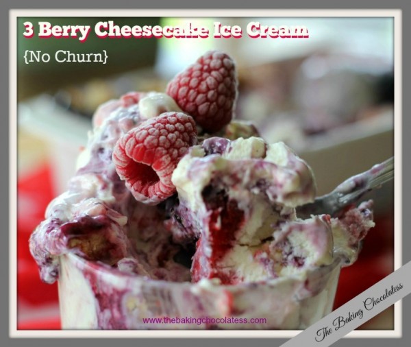 3-Berry-Cheesecake-Ice-Cream-No-Chur The Baking Chocolatess