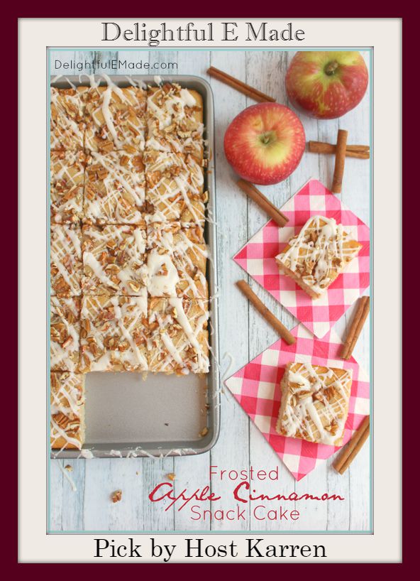 Frosted Apple Cinnamon Snack Cake Delightfully E Made