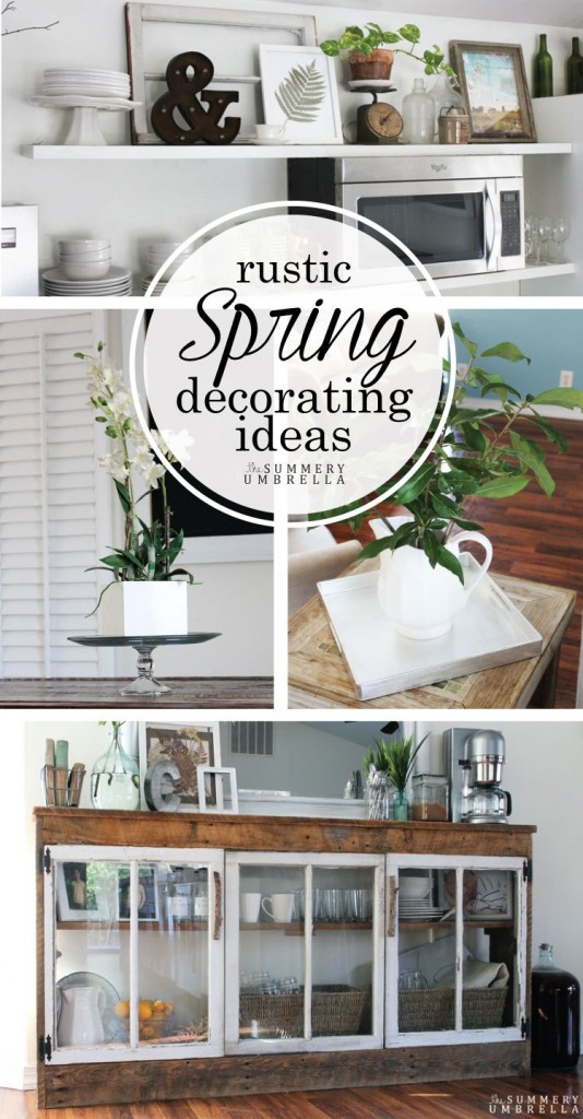The Summery Umbrella Rustic Spring Decorating Ideas + GIVEAWAY 