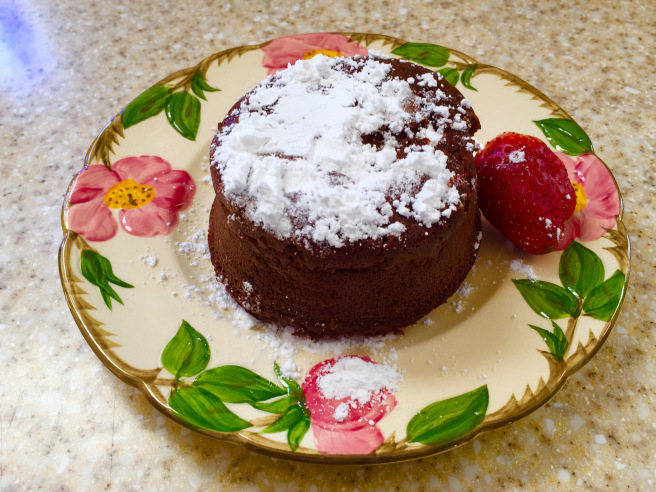 A Day of Small Things… Molten Lava Chocolate Cake