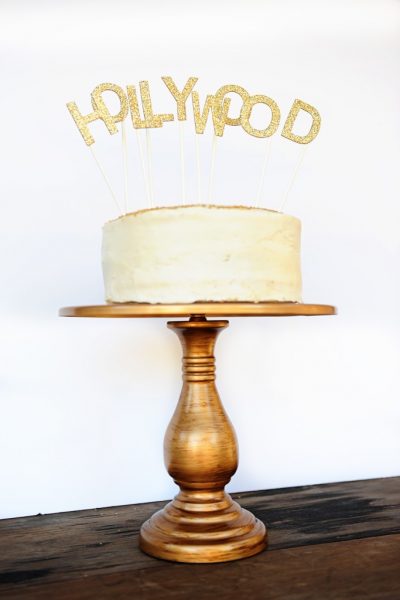 Pink Peppermint Design DIY Hollywood Oscar Party Cake Topper